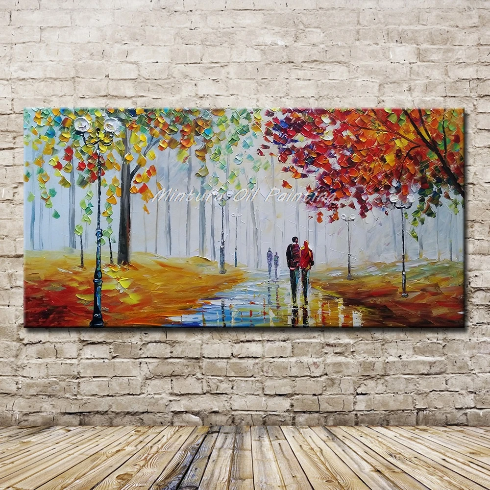 Mintura Art Ручная роспись нож абстрактное дерево пейзаж картина маслом на холсте