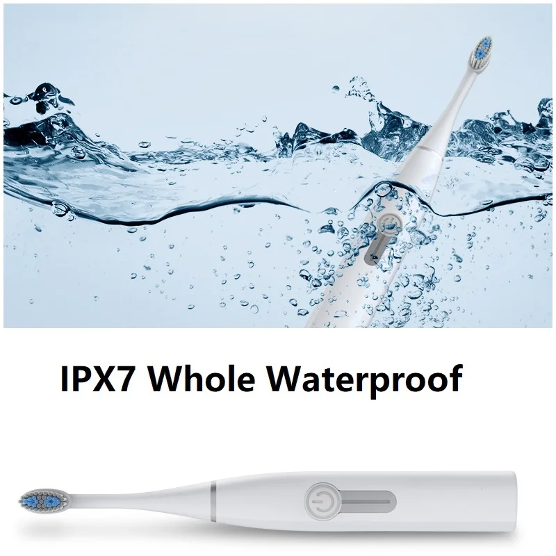 Щетка Зубная электрическая с 3 насадками без аккумулятора для гигиены полости