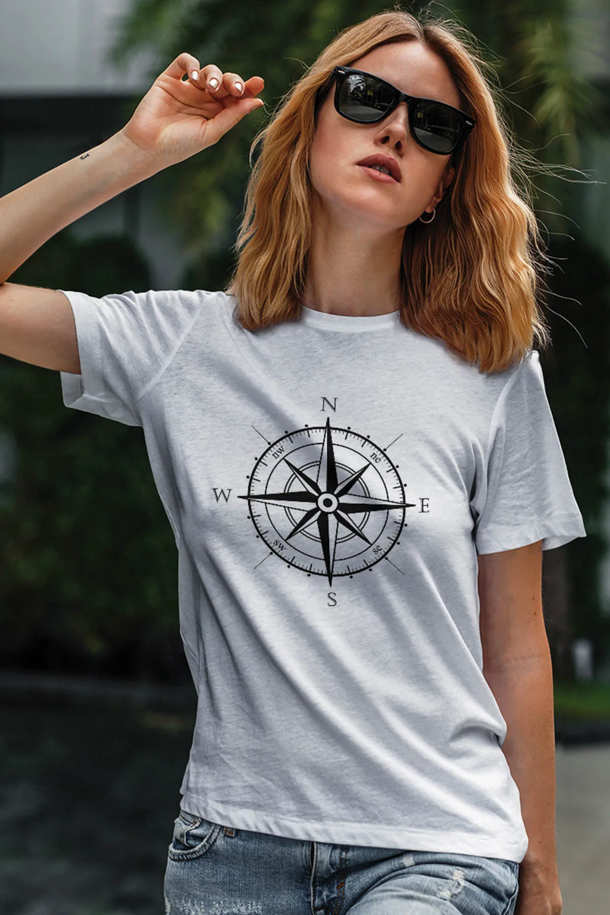 

Compass Outdoor Women Tshirt Printed Trendy Durable Sweatproof Cotton Comfortable Vivid Colors Unisex Casual