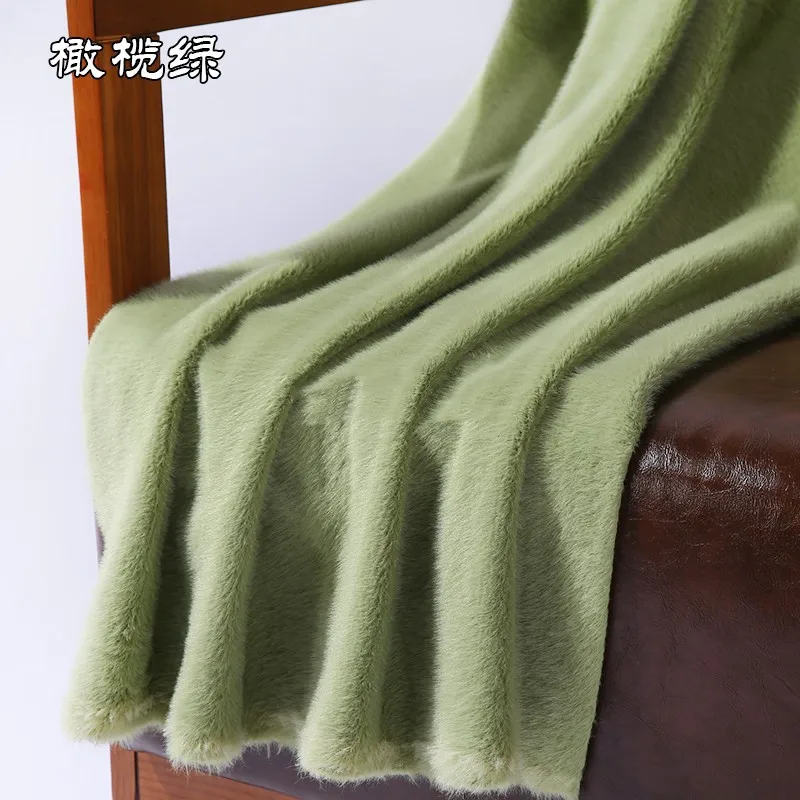 Ткань из искусственного меха норки для пальто подушки игрушки куклы короткая