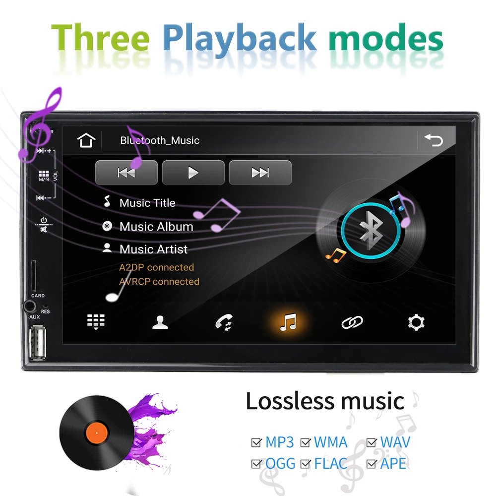 Podofo 2 Din автомобильный радиоприемник Android 10 0 gps навигатор 2din стерео для VW Toyota Nissan Ford