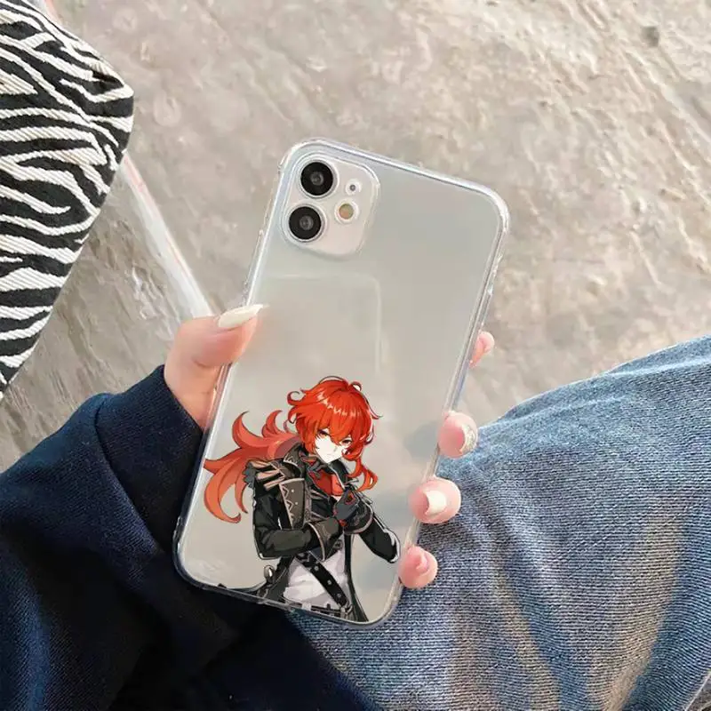 

Genshin Impact Game Phone Case Transparent for iPhone 11 12 mini pro XS MAX 8 7 6 6S Plus X 5S SE 2020 XR