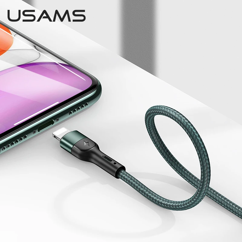 USAMS 30 шт. Usb кабель C зарядный Micro USB для Huawei Xiaomi Samsung Iphone набор кабелей Lightning передачи