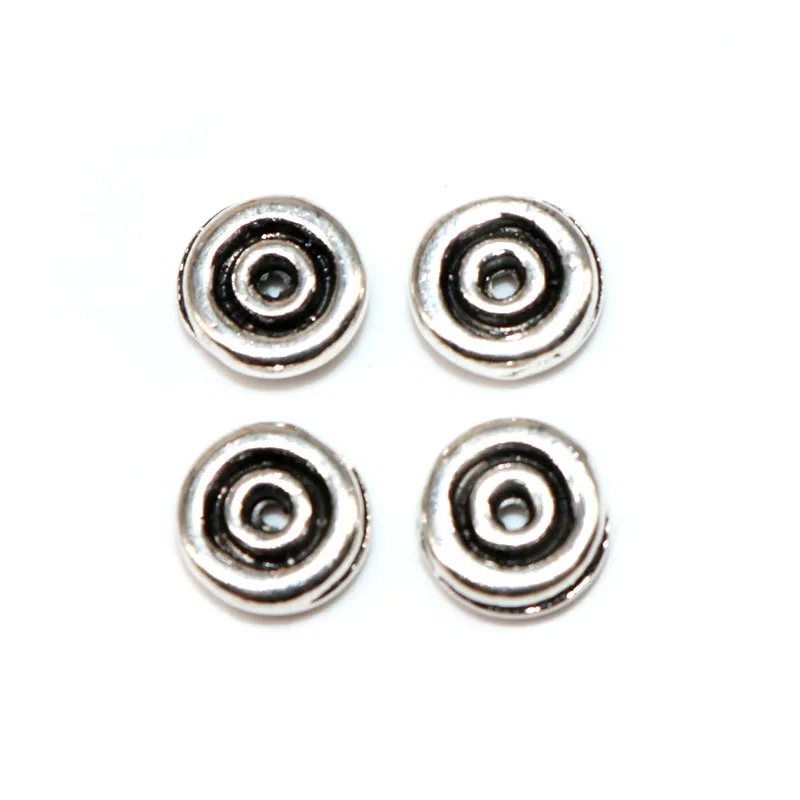 50 шт. 8 мм тибетский серебристый цвет разделительные бусины подходят для