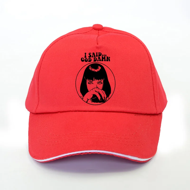 

I Said God Damn Pulp Fiction Mia Wallace Baseball Cap Harajuku fashion Women Trucker Cap Leisure men Snapback hat gorras