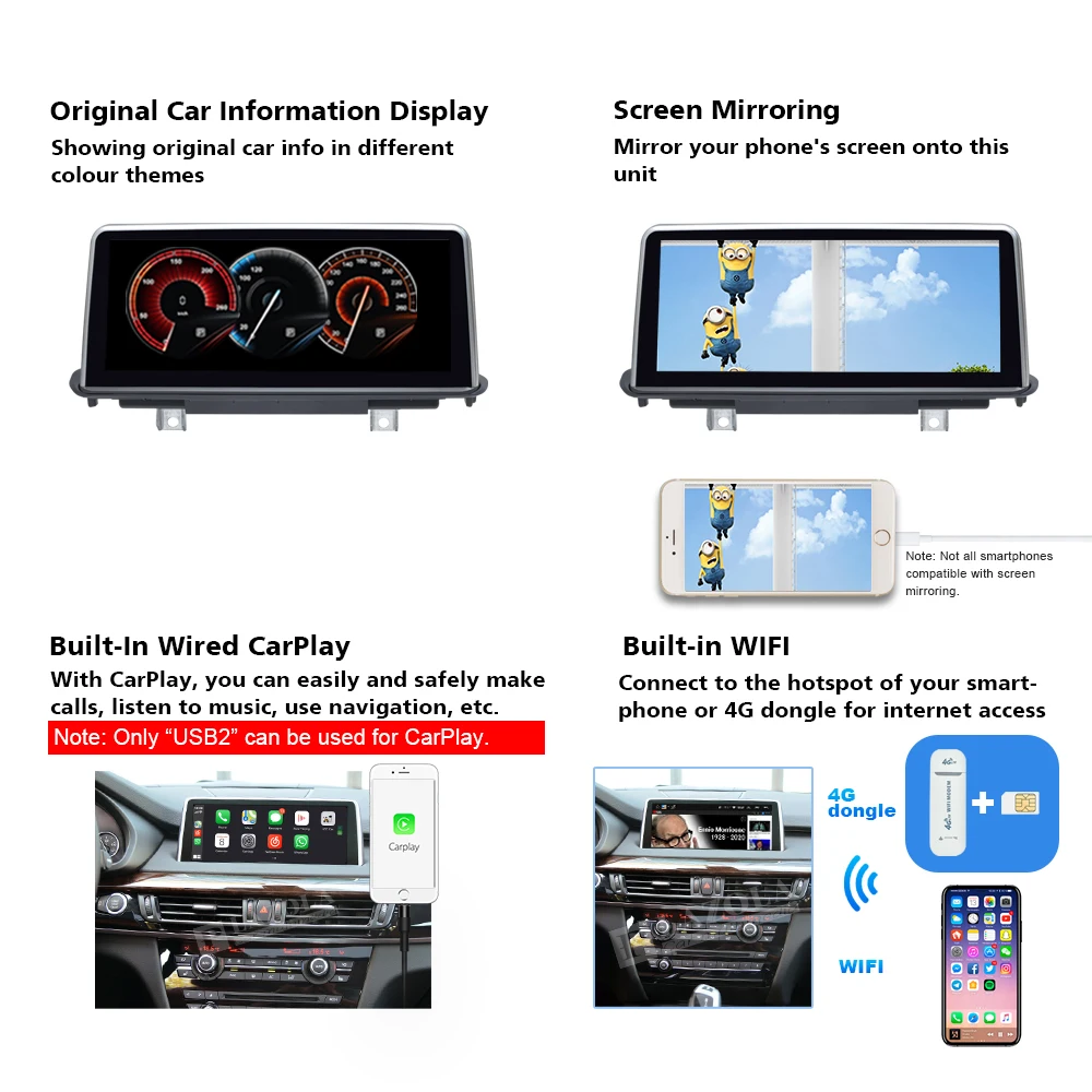 Android 10 автомобильный мультимедийный плеер 25 &quotдля BMW X5 F15 X6 F16 2014-2017 NBT навигация GPS