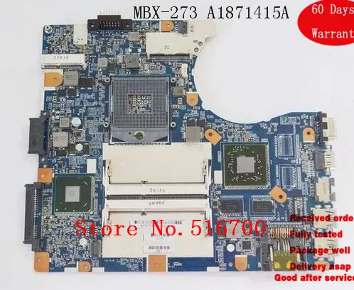 Рабочая протестированная материнская плата для Sony V110 Sve14aa12u SVE14 Series MBX-273 A1871415A