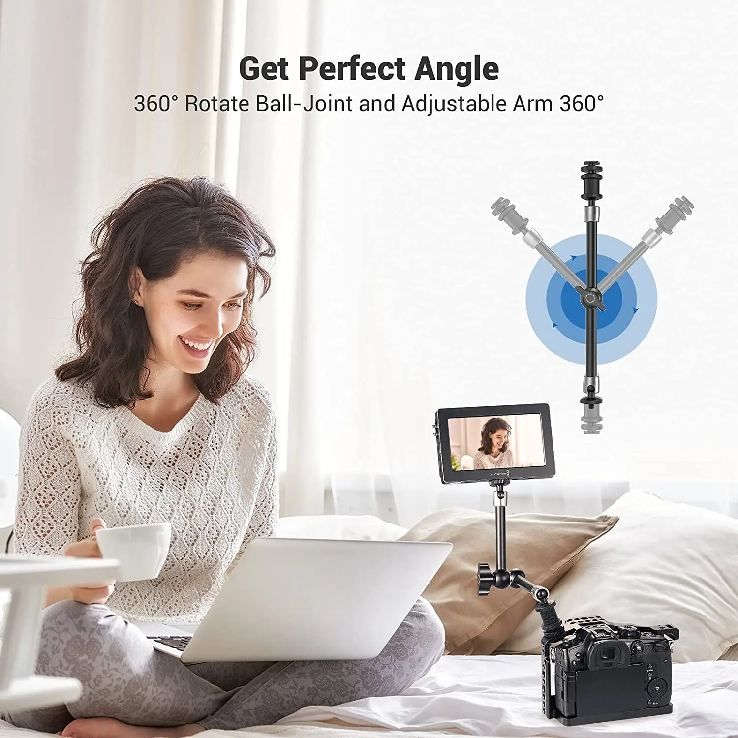 SmallRig 11 дюймовый Шарнирный рычаг с креплением холодного башмака и стандартный 1/4
