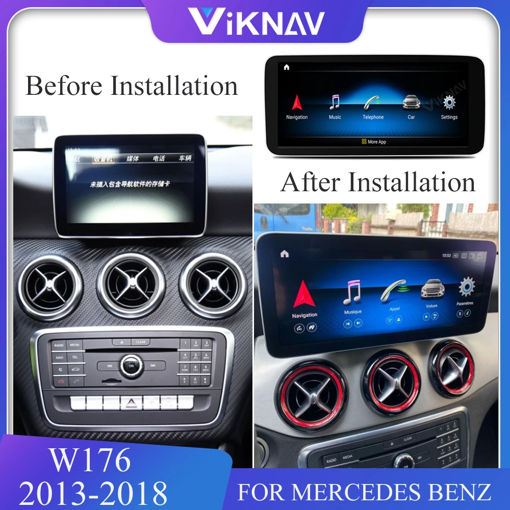 

Автомобильный мультимедийный проигрыватель для Mercedes Benz W176 2013-2018, Android, автомобильное радио, GPS, магнитофон, видеоплеер, сенсорный экран