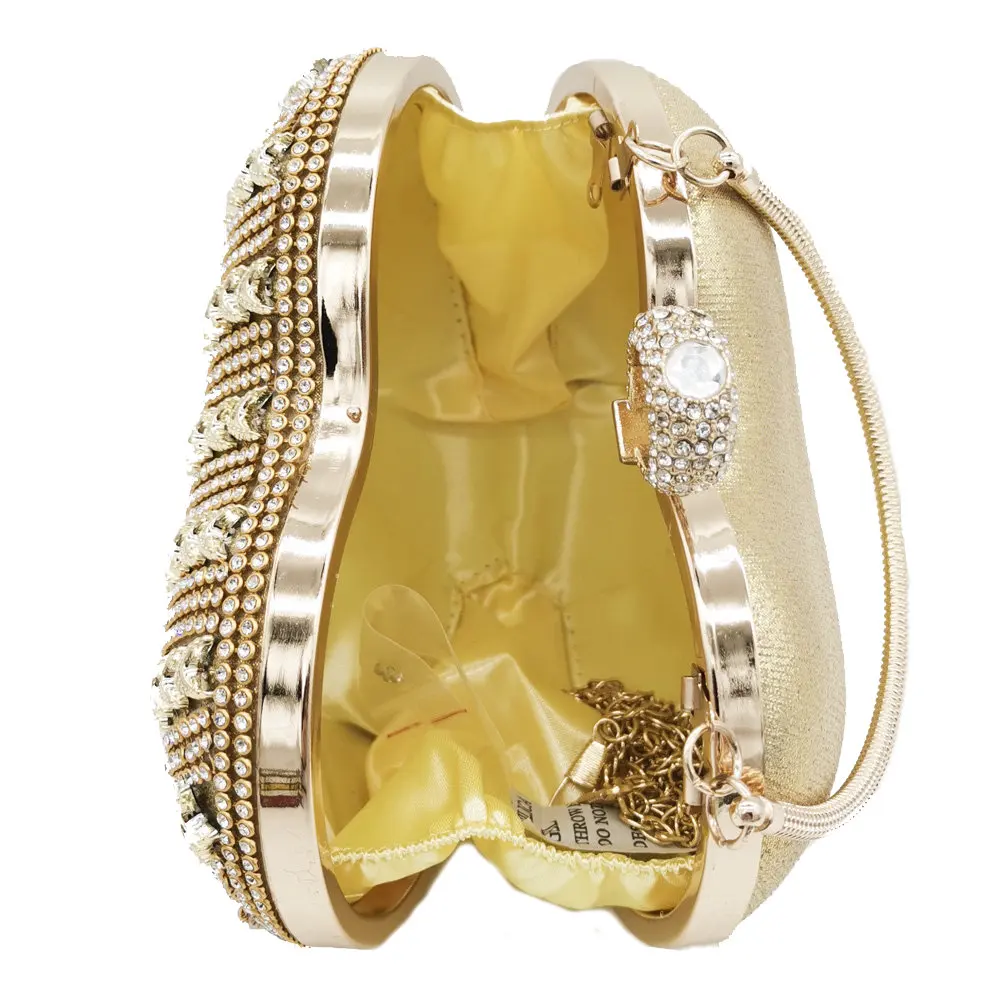 Женский клатч с кристаллами Boutique De FGG кольцом на палец вечерняя сумочка и кошелек