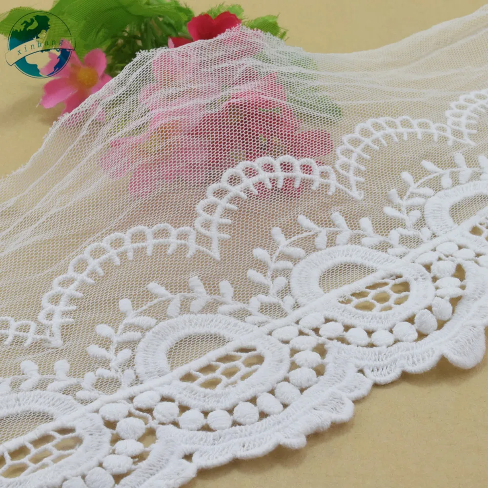 16 5 см широкая волна отбеленный хлопок вышивка Жанна д 'Арк французское кружево