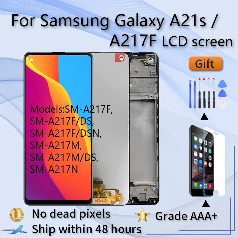 

ЖК-дисплей 6,5 дюйма для Galaxy A21S, ЖК-дисплей с сенсорным экраном и дигитайзером для Samsung Galaxy A21S, дисплей для A217F, A217