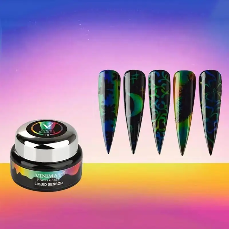 3 мл термохромовый жидкий кристаллический Гель лак для ногтей Температура