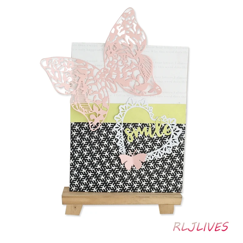 

1 набор металлических трафаретов в виде бабочки и сердца, трафареты для рукоделия, фотоальбом, декоративное тиснение, бумажные открытки для ...