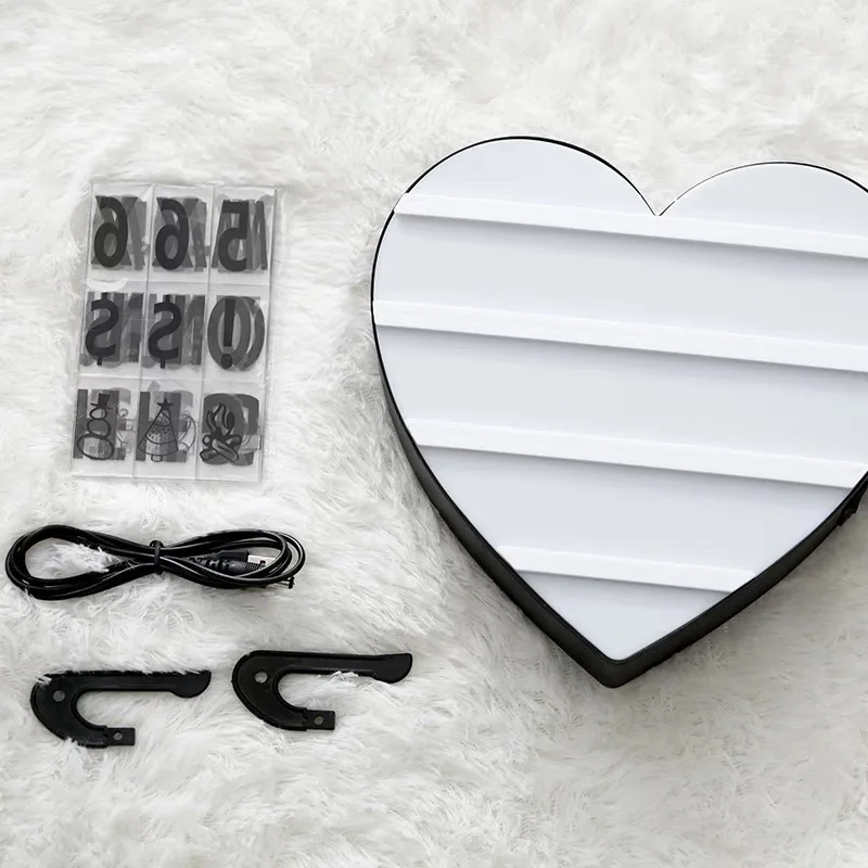 22*22 см USB светодиодный ночник с сердечком в коробке DIY буквы символ украшение для