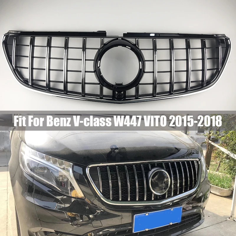 

Front Bumper Racing Grilles For New V Class W447 GT Grille Vito Grill For V-class V260 V250 AMG Racing Grille Vito 2015 2019