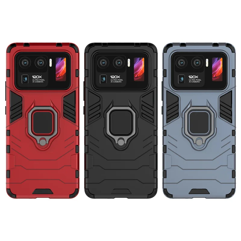 For Cover Xiaomi Mi 11 Ultra Case For Mi 11 Ultra Capas Shockproof Hard Holder Ring Stand Magnetic Cover For Mi 11 Ultra Fundas