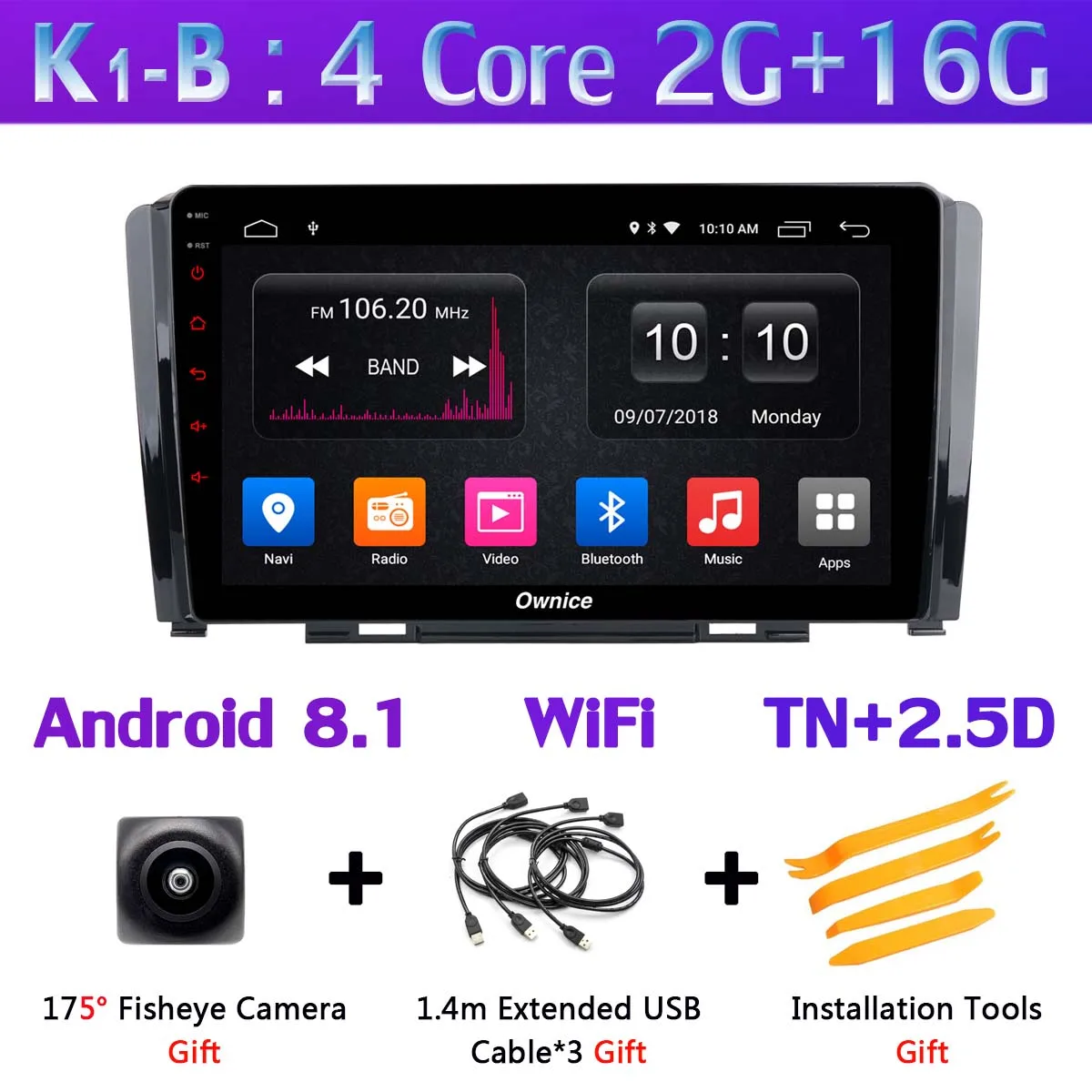K1-B Ownice K1 K3 K5 K6 автомобильный dvd-плеер для Great Wall Hover Haval H6 2009- Автомобильный gps Радио DSP CarPlay стерео 360 ° панорамный - Цвет: K1-B