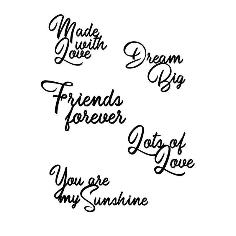 DiyArts трафареты букв Love Friend Dream Word металлические режущие штампы изготовление скрапбукинга тиснение штампованный по трафарету новые штампов