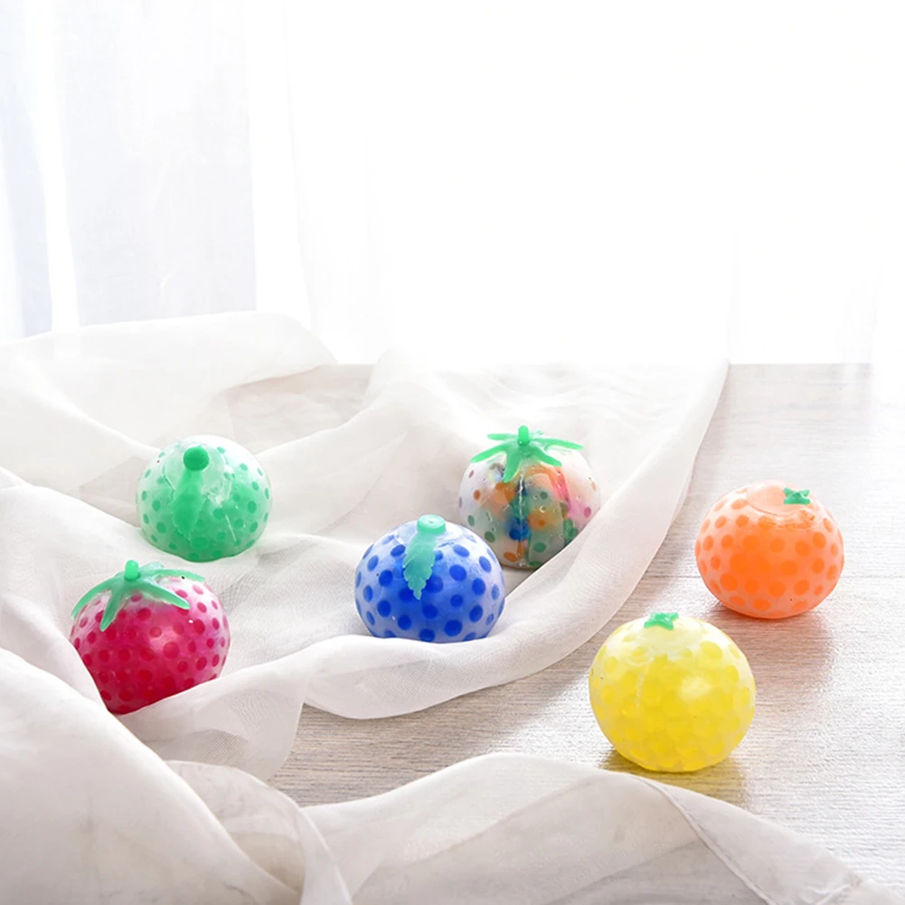Juguete de descompresi&oacute;n, bola original de m&uacute;sica para amasar, cuentas de colores transparentes, juguete de descompresi&oacute;n para apretar, 1 unidad, Color aleatorio-5