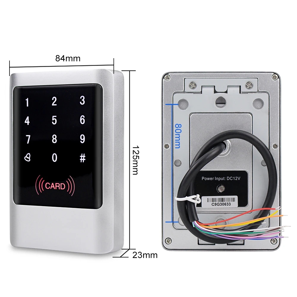ip65 waterproof rfid keypad access control panel touch metal board 125khz13 56mhz smart reader for door access control system free global shipping