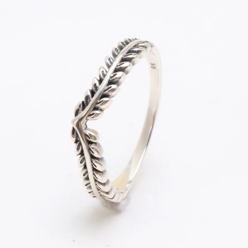 925 пробы серебряные Простые индивидуальные пшеничные уши Многослойные