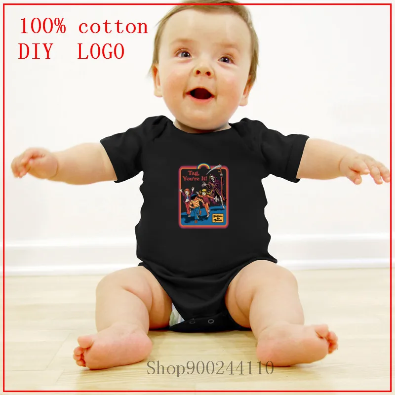 

2020 Summer Infant Newborn Baby Boys Girls Cotton Bodysuits baby Tag You're It Design 100%Cotton Rompers Costumes One-Pieces