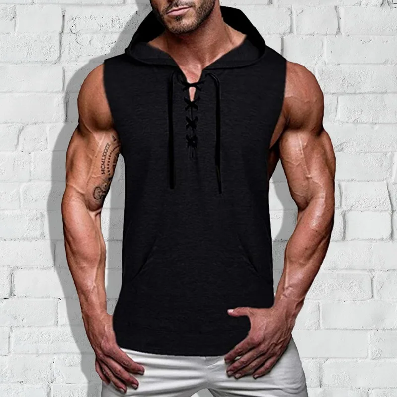 Мужские толстовки для фитнеса майки футболка без рукавов мужской жилет с