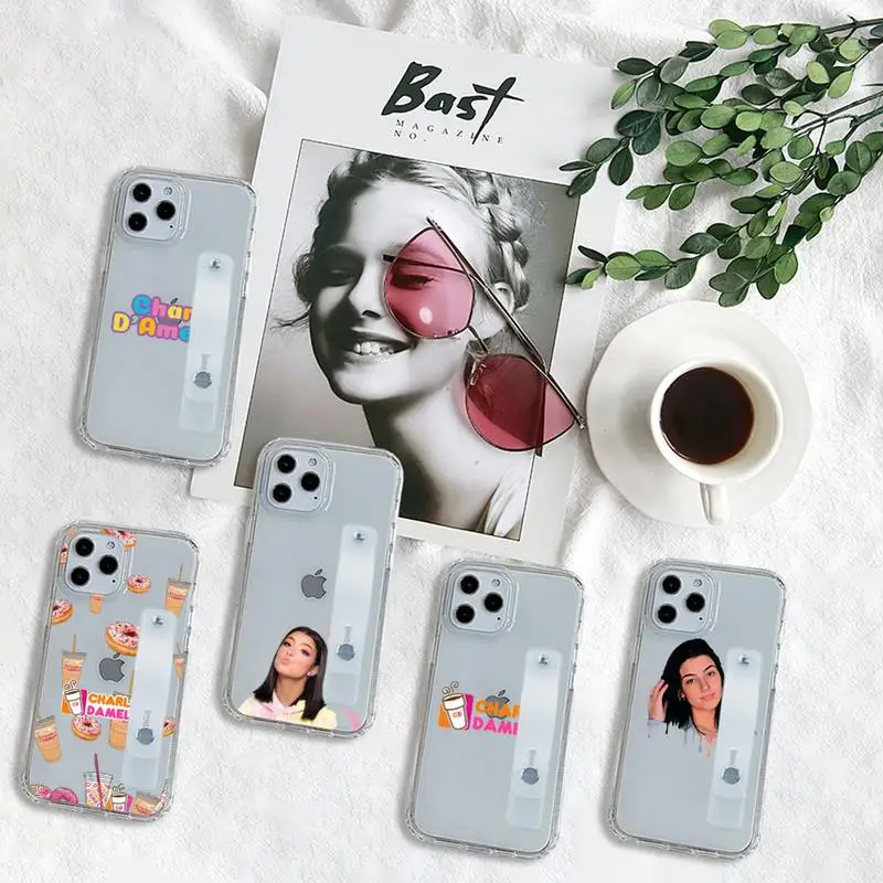 

charli damelio famous star Phone Case Transparent For iPhone 7 8 11 12 se 2020 mini pro X XS XR MAX Plus protective shell capa