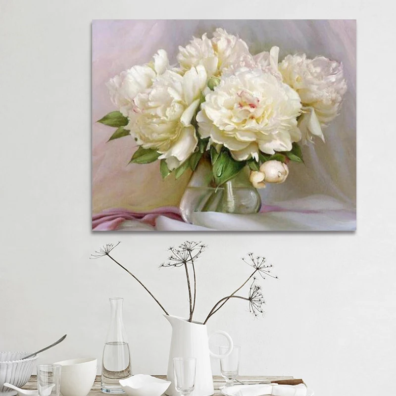 Diy Цифровая живопись креативное искусство прозрачная ваза для взрослых ручная