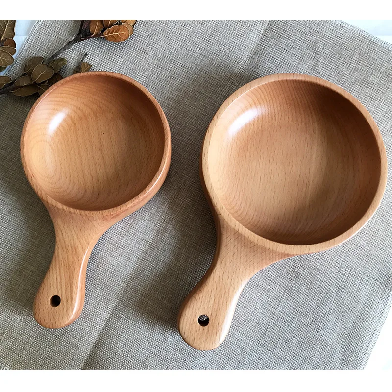 Творческий бука чаша кимчи большая для риса деревянная ручки деревянные