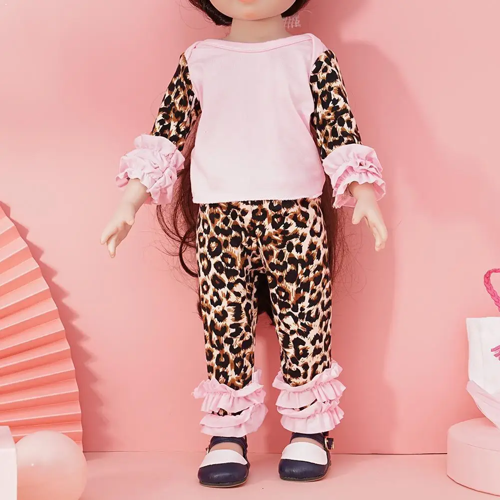 

Fashion Leopard-print Clothes Fit For 18 inch and accessories best Gift Children T4P0