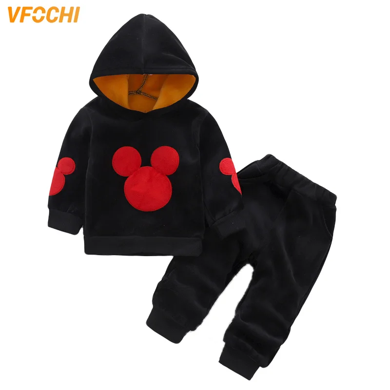 VFOCHI новые комплекты одежды для мальчиков и девочек осенне-зимний Бархатный