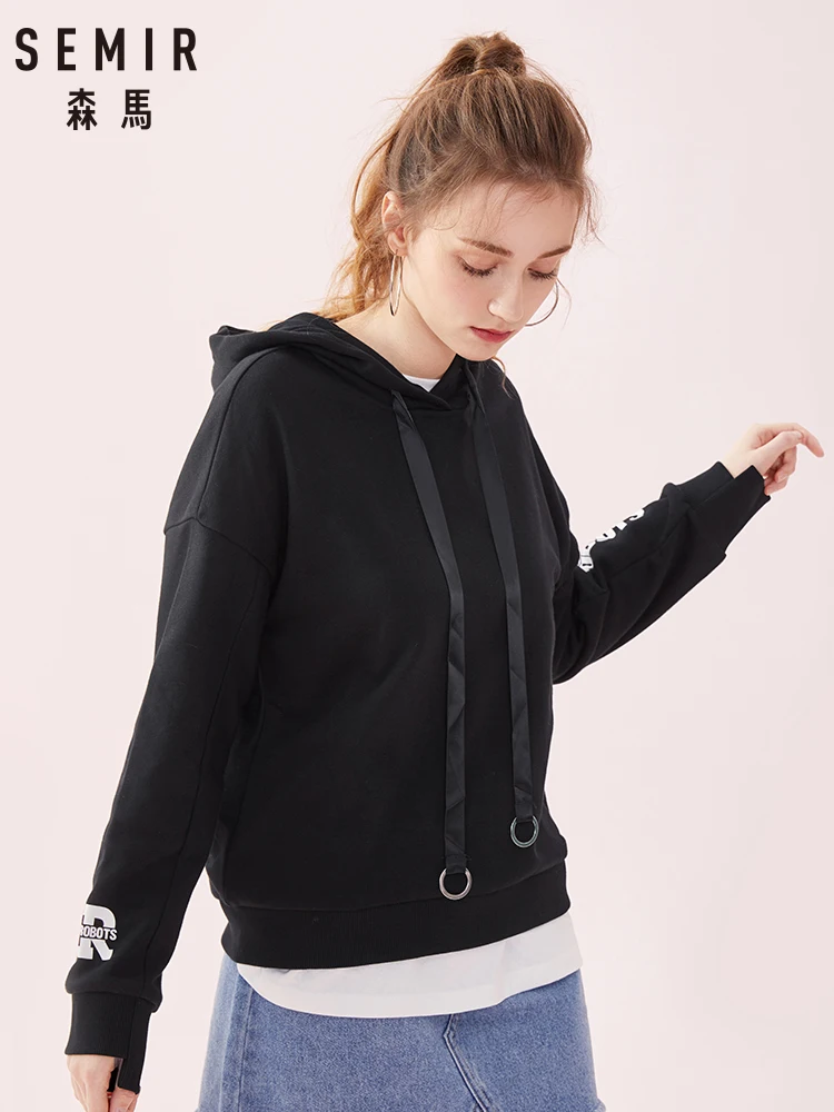 Толстовка Женская зимняя с капюшоном и длинным рукавом оверсайз | одежда