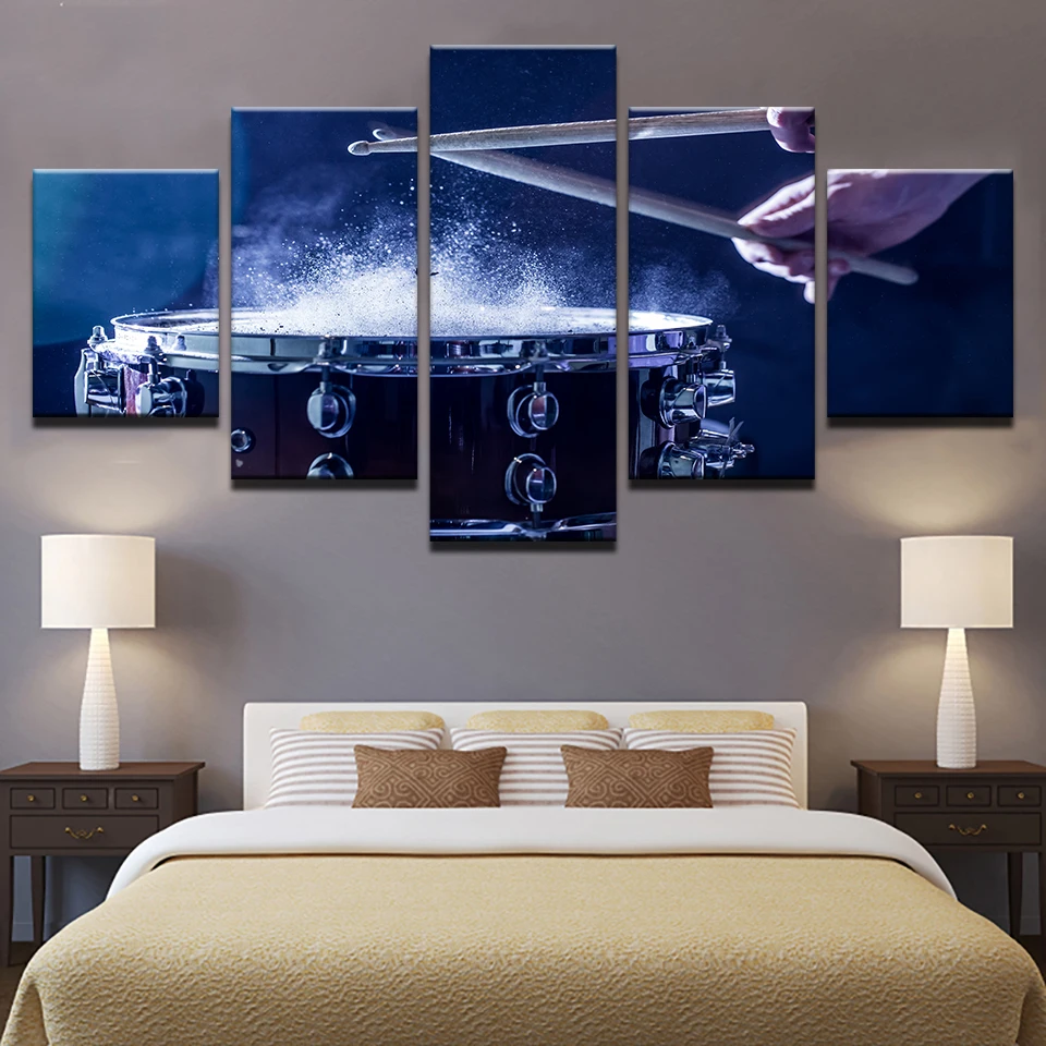 

Multi-Picture 5d Diamond painting Drums Pictures Musical Instruments 5 Piece Puzzle Pictures Diamond Mosaic Decor Home,