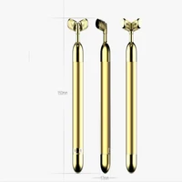 24k gold handheld y 3d shape solar energy facial massage roller face lifting for home use