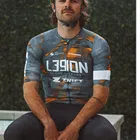 2021 L39ION Трикотажные мужские велосипедные топы с коротким рукавом Maillot Ciclismo Hombre Custom велосипедная одежда Gel Pad черныебелые шорты-комбинезоны