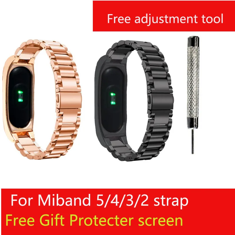 Металлический ремешок для браслета Xiaomi Mi Band 5 браслет из нержавеющей стали 3 2
