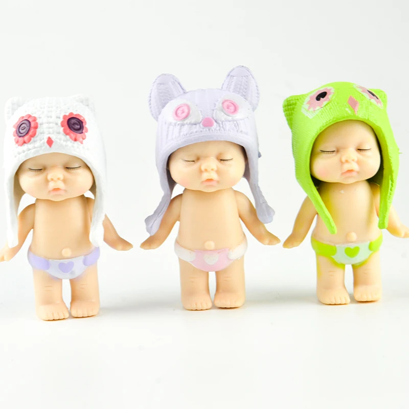 6 шт. Милая Детская миниатюрная фигурка ангела кавайная шапка спальная кукла дом