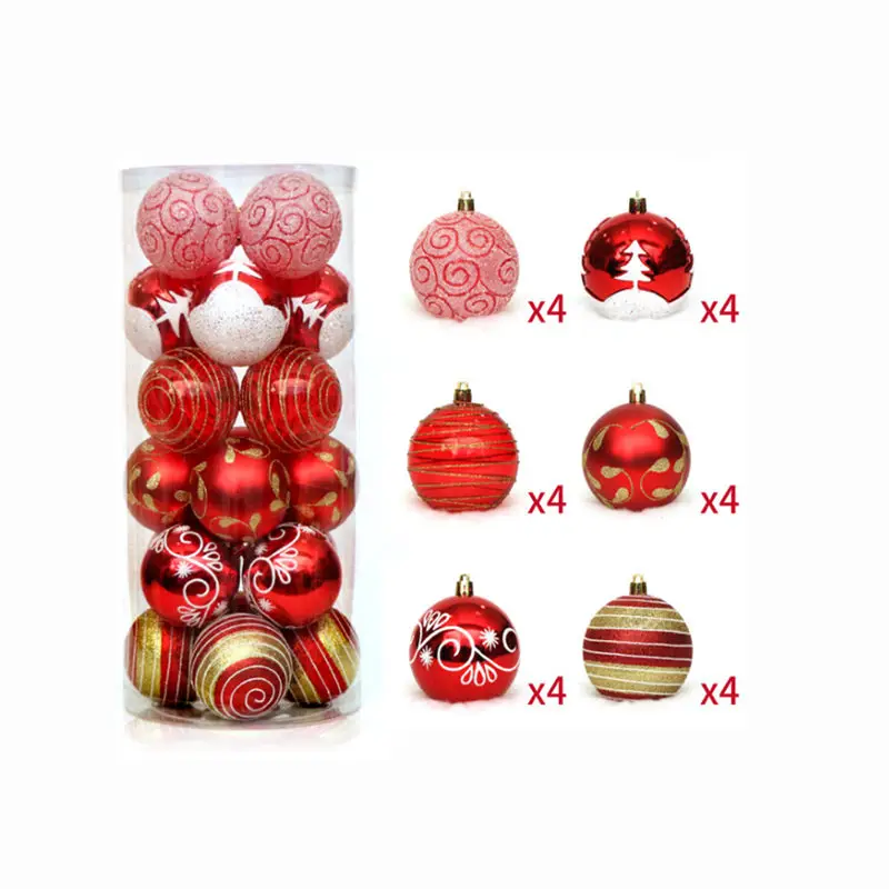 24 шт. Рождественский бал орнамент Рождественская елка кулон для торгового центра