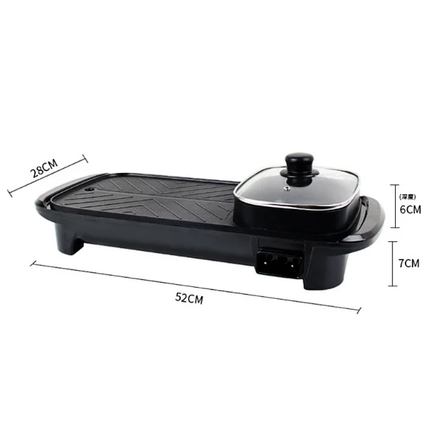 Новый электрический гриль одиночная кастрюля многофункциональный бытовой
