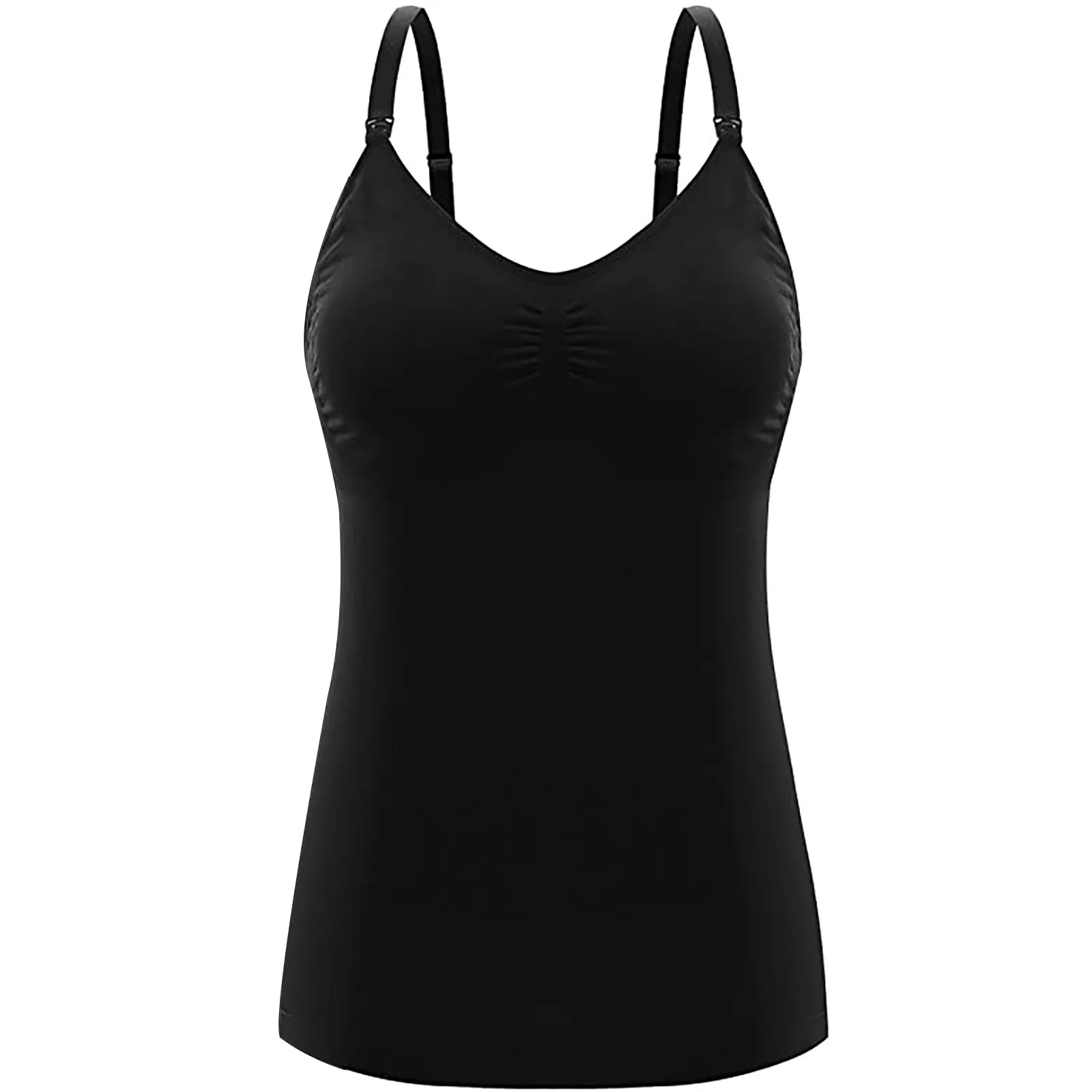 

High Quality Erotic Ladies High Elastic Body Shaping Front Buckle Nursing Underwear Camisole Plus Size Solid Bow Straps