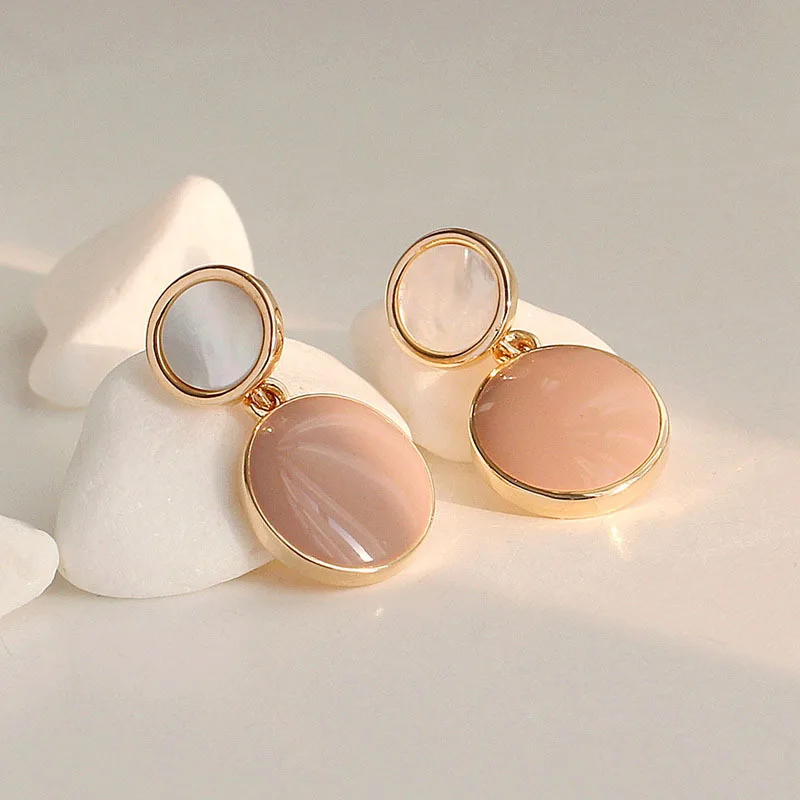 

925 Silver Needle Korean Fashion Oil Dropping Earrings