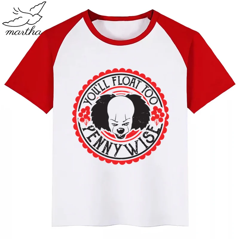 Футболка с круглым вырезом для мальчиков и девочек изображением героев фильма