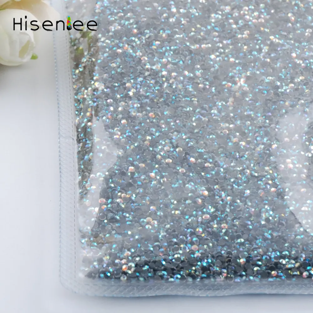 Свадебное украшение с кристаллами AB Цвет SS6 SS10 SS16 SS20 SS30 Горячая фиксация стразы с плоской задней частью для украшения одежды ручной работы
