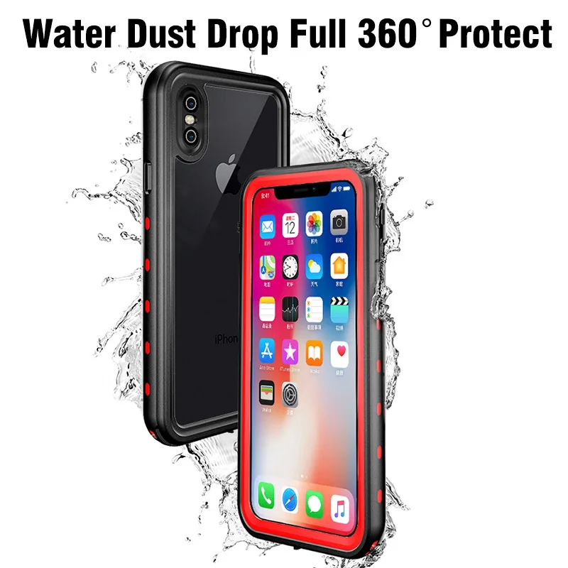 Waterproof Case For iPhone X XS Max XR Phone Shell Shockproof Dustproof Cover Protective Coque Swimming Diving Underwater |
