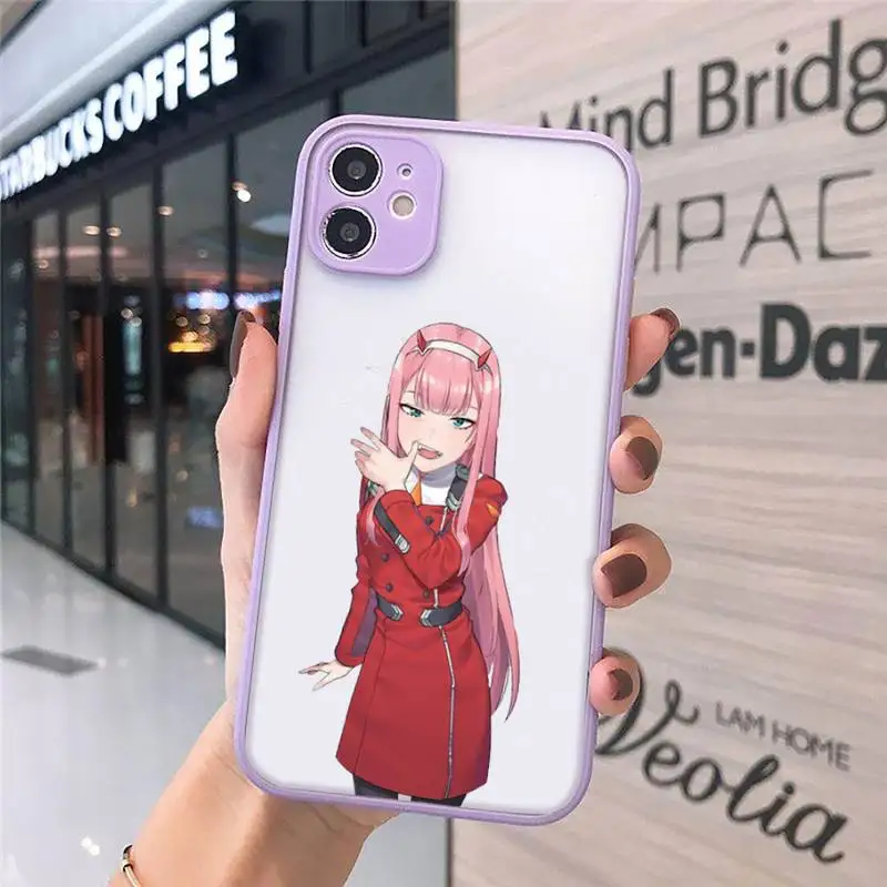

DARLING in the FRANXX ZERO TWO high quality Phone Cases matte transparent For iphone 7 8 11 12 plus mini x xs xr pro max cover