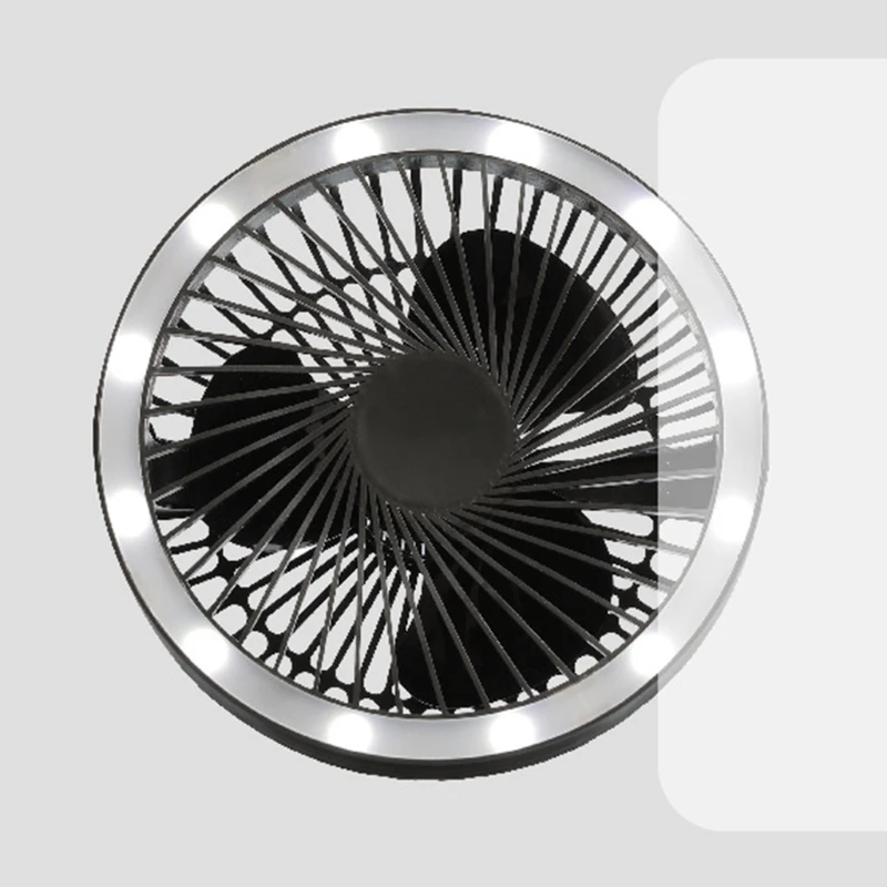 

Portable Camping Lantern Fan LED Light Outdoor Ceiling Lamp Hiking Camping, 7200mAh 4 Speed Quiet Airflow Power Bank Retailsale