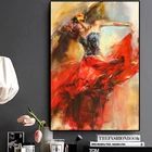 Абстрактная Танцующая балерина девушка картина маслом на холсте скандинавские плакаты и принты Настенная картина для гостиной