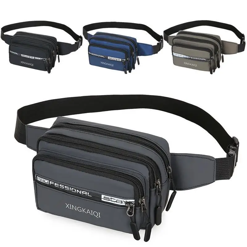 

Multifunctional Waist Pack Men Waist Bags Nylon Casual Chest Bag Multi-pocket